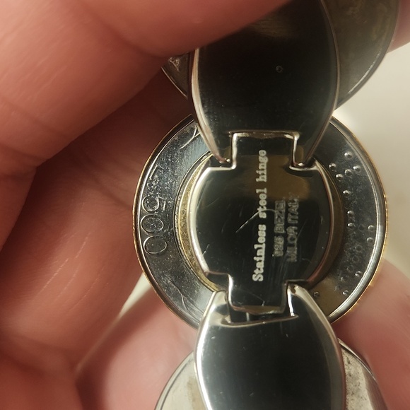 Bracelet Stainless Steel Hinge 925 Bezel Milor Italy - Picture 4 of 7